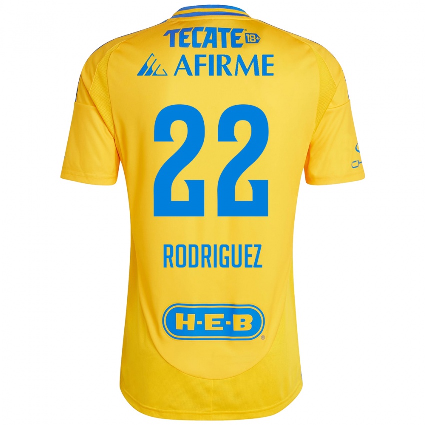 Børn Anika Rodriguez #22 Guld Gul Hjemmebane Spillertrøjer 2024/25 Trøje T-Shirt