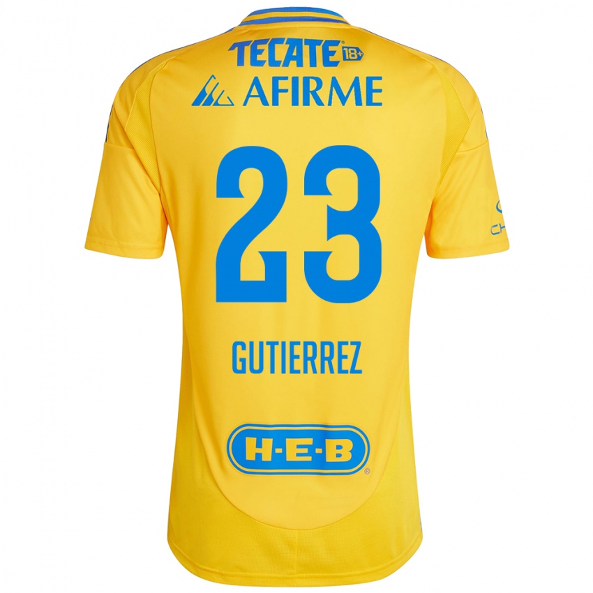 Børn Jana Gutierrez #23 Guld Gul Hjemmebane Spillertrøjer 2024/25 Trøje T-Shirt