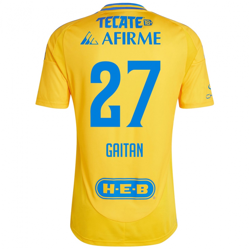 Børn Natalia Gaitan #27 Guld Gul Hjemmebane Spillertrøjer 2024/25 Trøje T-Shirt