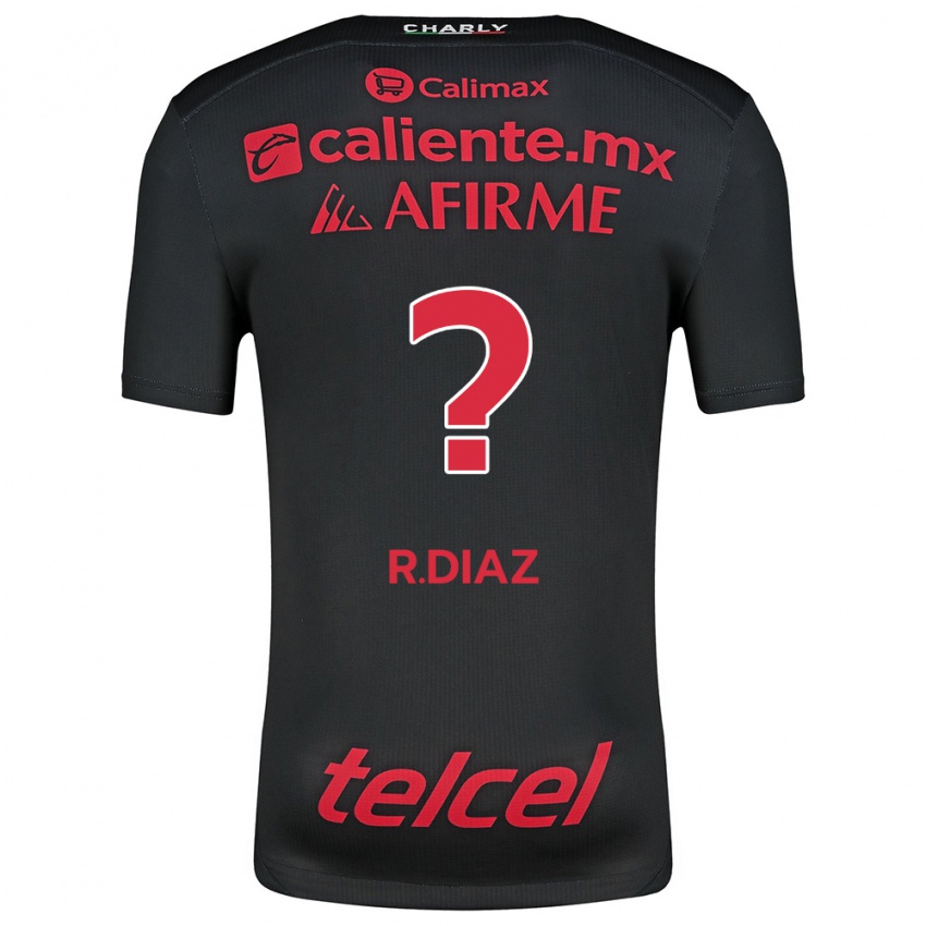 Børn Ricardo Díaz #0 Sort Rød Hjemmebane Spillertrøjer 2024/25 Trøje T-Shirt