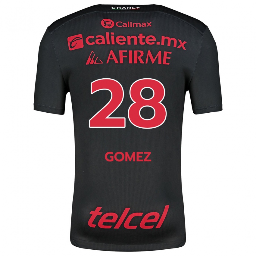 Børn Alejandro Gómez #28 Sort Rød Hjemmebane Spillertrøjer 2024/25 Trøje T-Shirt