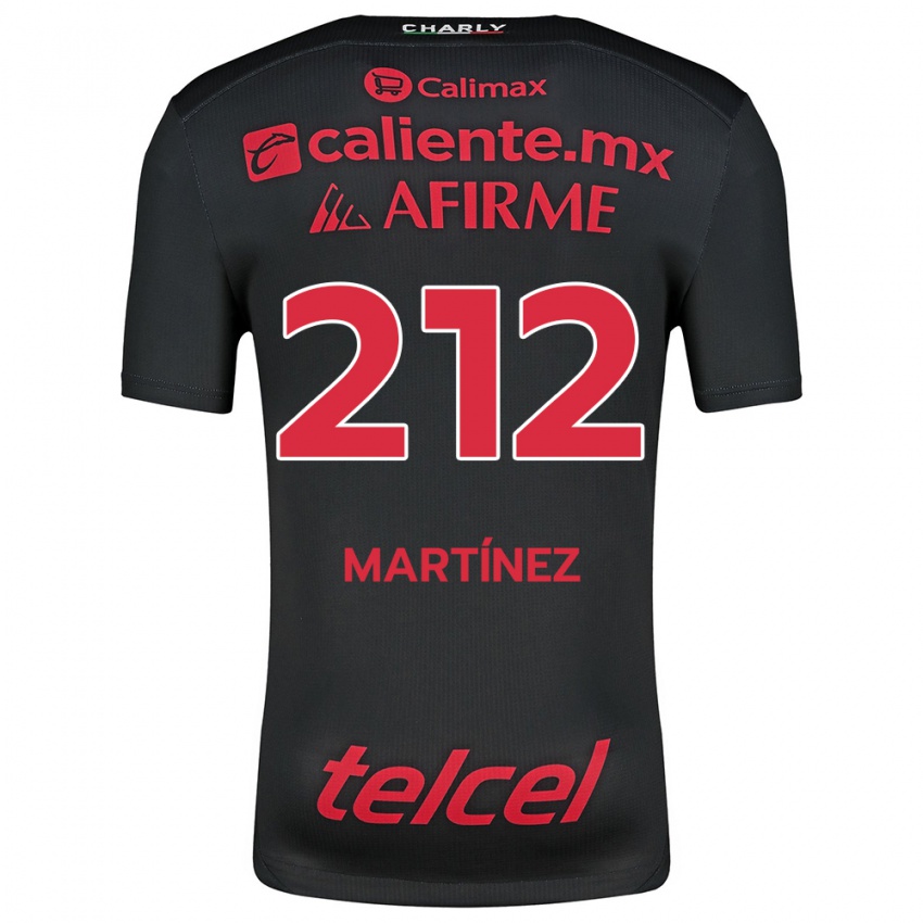 Børn Juan Martínez #212 Sort Rød Hjemmebane Spillertrøjer 2024/25 Trøje T-Shirt