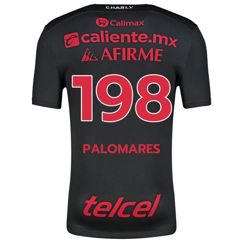 Børn Ramón Palomares #198 Sort Rød Hjemmebane Spillertrøjer 2024/25 Trøje T-Shirt