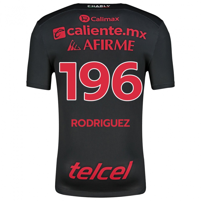 Børn Prince Rodríguez #196 Sort Rød Hjemmebane Spillertrøjer 2024/25 Trøje T-Shirt