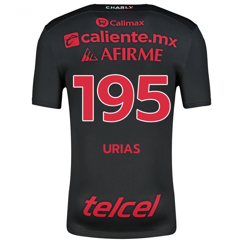 Børn Héctor Urías #195 Sort Rød Hjemmebane Spillertrøjer 2024/25 Trøje T-Shirt