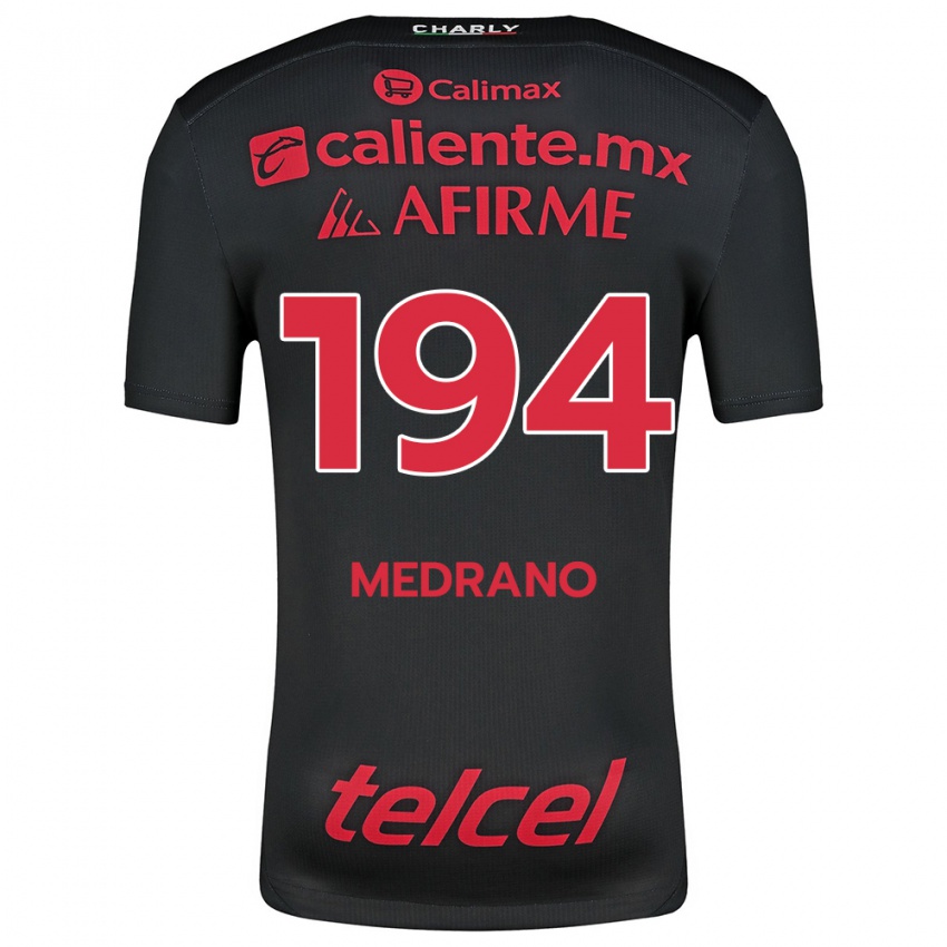 Børn Luis Medrano #194 Sort Rød Hjemmebane Spillertrøjer 2024/25 Trøje T-Shirt