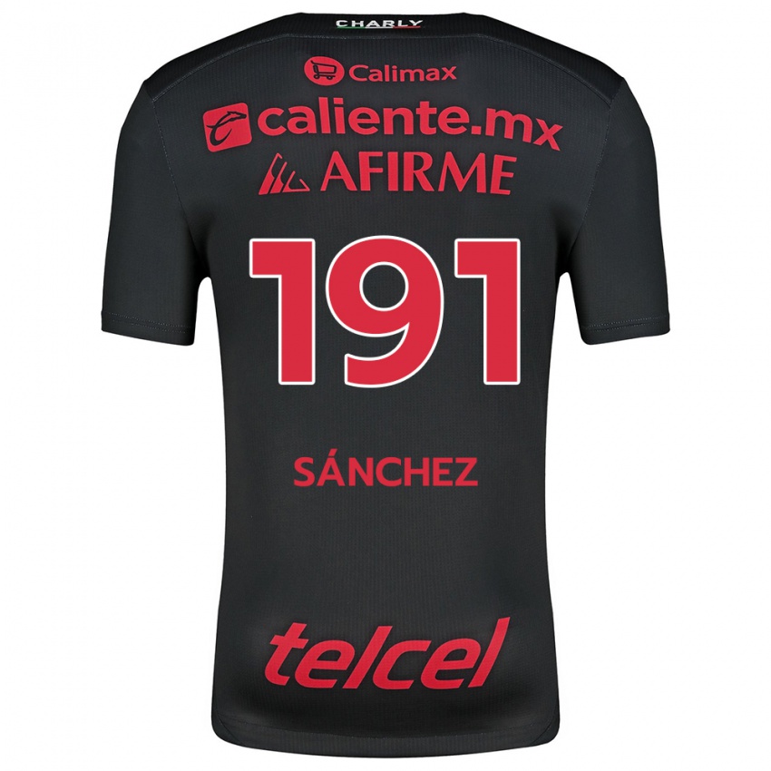 Børn Diego Sánchez #191 Sort Rød Hjemmebane Spillertrøjer 2024/25 Trøje T-Shirt