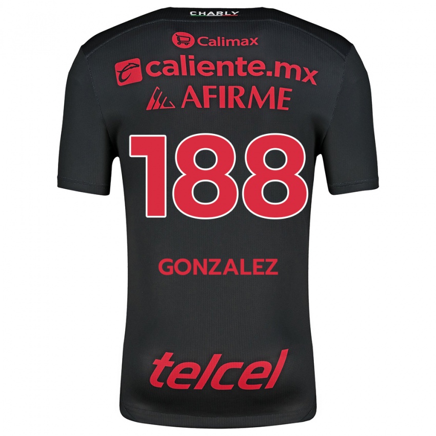 Børn Jorge González #188 Sort Rød Hjemmebane Spillertrøjer 2024/25 Trøje T-Shirt