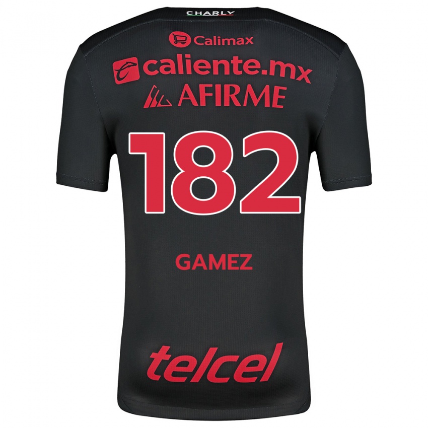 Børn Mark Gamez #182 Sort Rød Hjemmebane Spillertrøjer 2024/25 Trøje T-Shirt