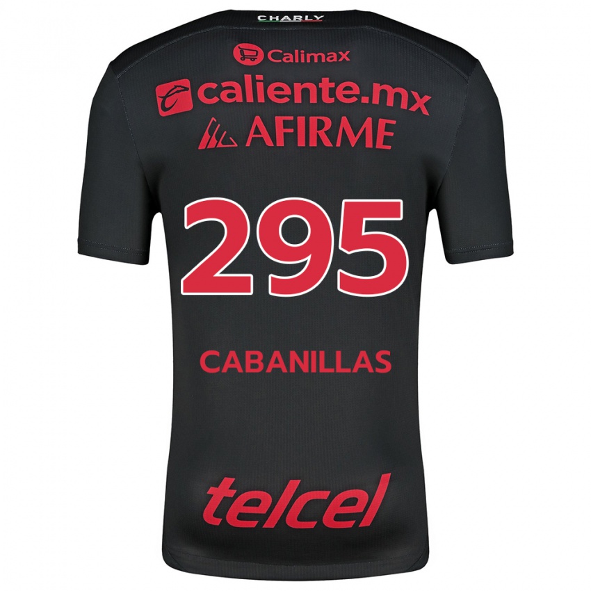 Børn Osvaldo Cabanillas #295 Sort Rød Hjemmebane Spillertrøjer 2024/25 Trøje T-Shirt