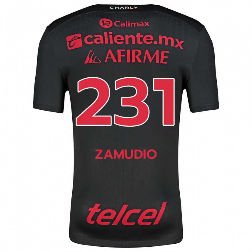 Børn Irwin Zamudio #231 Sort Rød Hjemmebane Spillertrøjer 2024/25 Trøje T-Shirt