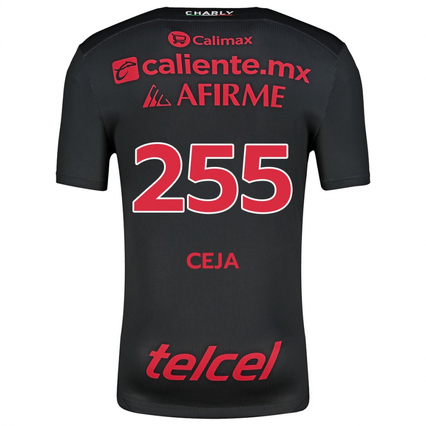 Børn Julio Ceja #255 Sort Rød Hjemmebane Spillertrøjer 2024/25 Trøje T-Shirt