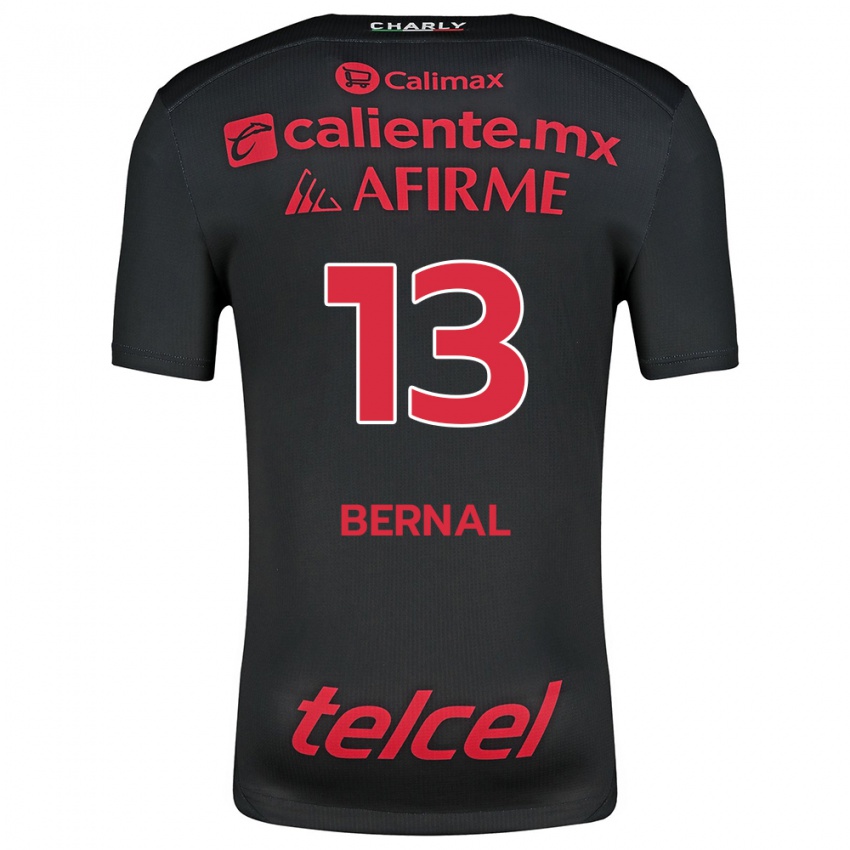 Børn Mayra Pelayo-Bernal #13 Sort Rød Hjemmebane Spillertrøjer 2024/25 Trøje T-Shirt