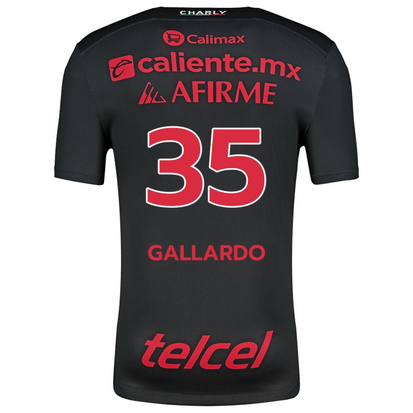 Børn Gloriaisabel Gallardo #35 Sort Rød Hjemmebane Spillertrøjer 2024/25 Trøje T-Shirt