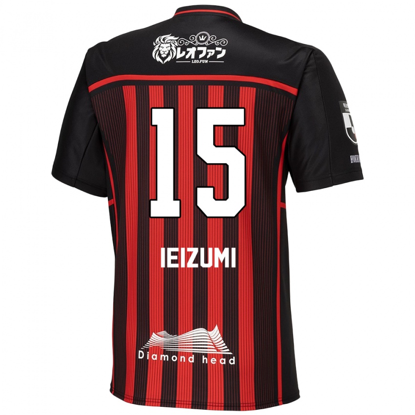 Børn Rei Ieizumi #15 Rød Sort Hjemmebane Spillertrøjer 2024/25 Trøje T-Shirt