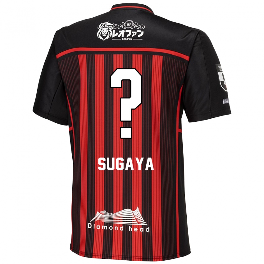 Børn Shuto Sugaya #0 Rød Sort Hjemmebane Spillertrøjer 2024/25 Trøje T-Shirt