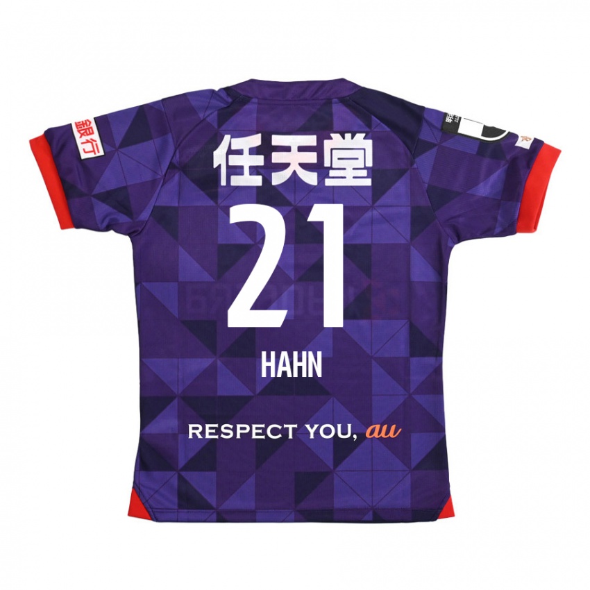 Børn Warner Hahn #21 Lilla Hvid Hjemmebane Spillertrøjer 2024/25 Trøje T-Shirt