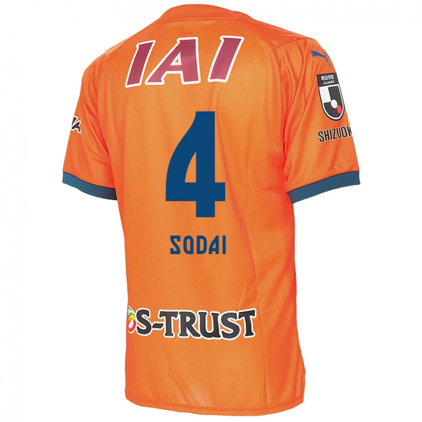 Børn Sodai Hasukawa #4 Orange Blå Hjemmebane Spillertrøjer 2024/25 Trøje T-Shirt