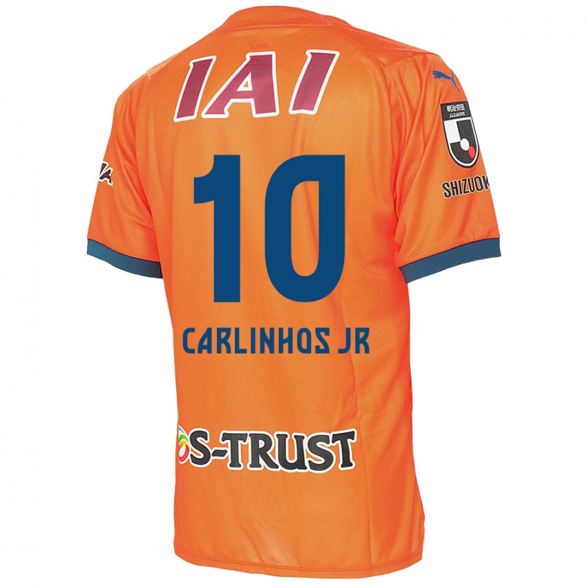 Børn Carlinhos Junior #10 Orange Blå Hjemmebane Spillertrøjer 2024/25 Trøje T-Shirt