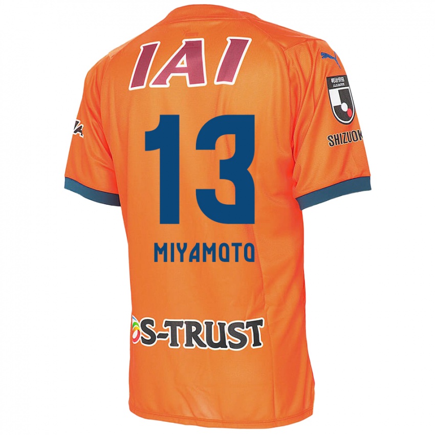 Børn Kota Miyamoto #13 Orange Blå Hjemmebane Spillertrøjer 2024/25 Trøje T-Shirt