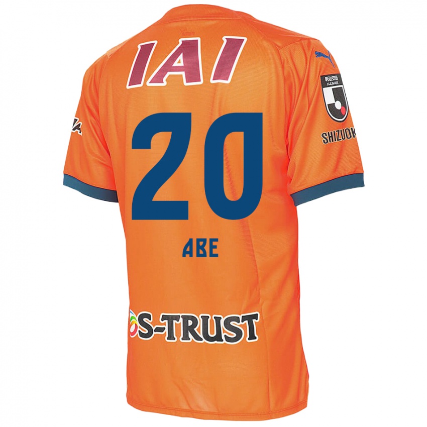 Børn Ryoya Abe #20 Orange Blå Hjemmebane Spillertrøjer 2024/25 Trøje T-Shirt