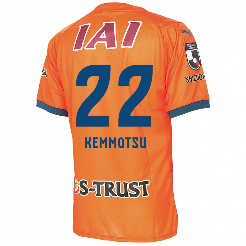 Børn Takumu Kemmotsu #22 Orange Blå Hjemmebane Spillertrøjer 2024/25 Trøje T-Shirt