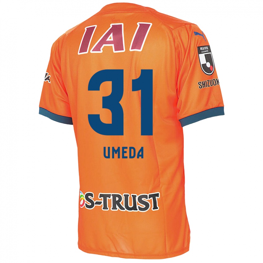 Børn Togo Umeda #31 Orange Blå Hjemmebane Spillertrøjer 2024/25 Trøje T-Shirt