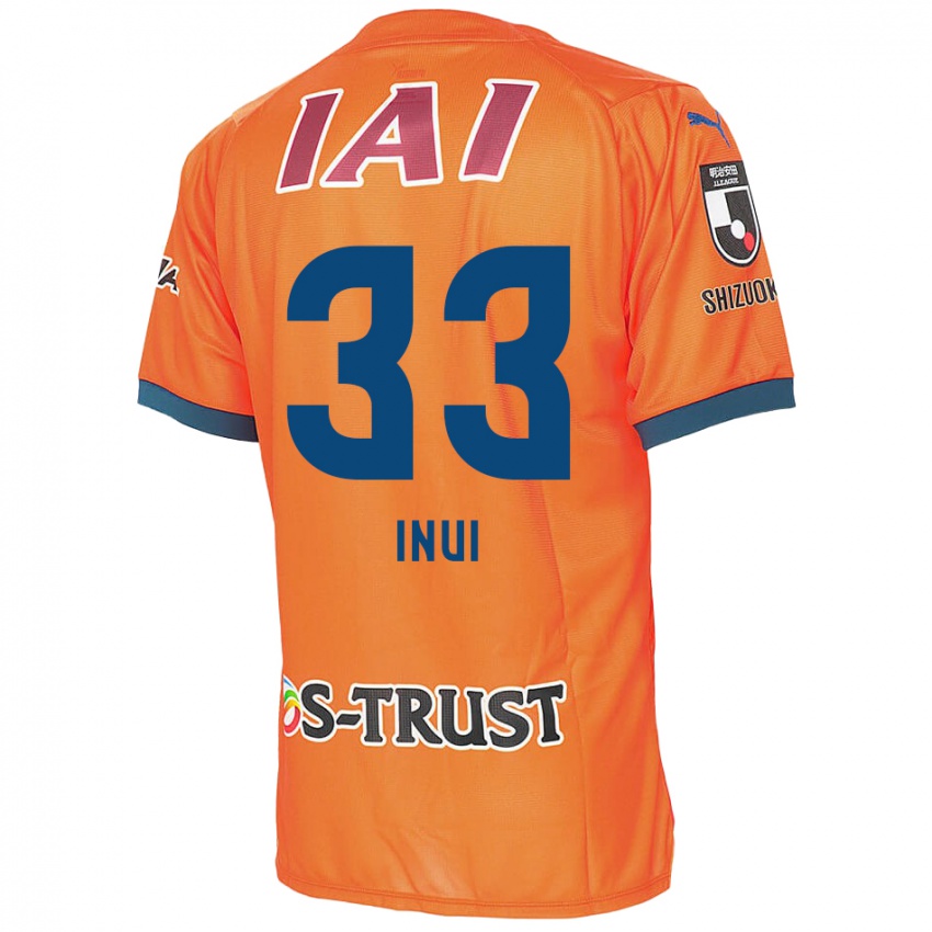 Børn Takashi Inui #33 Orange Blå Hjemmebane Spillertrøjer 2024/25 Trøje T-Shirt