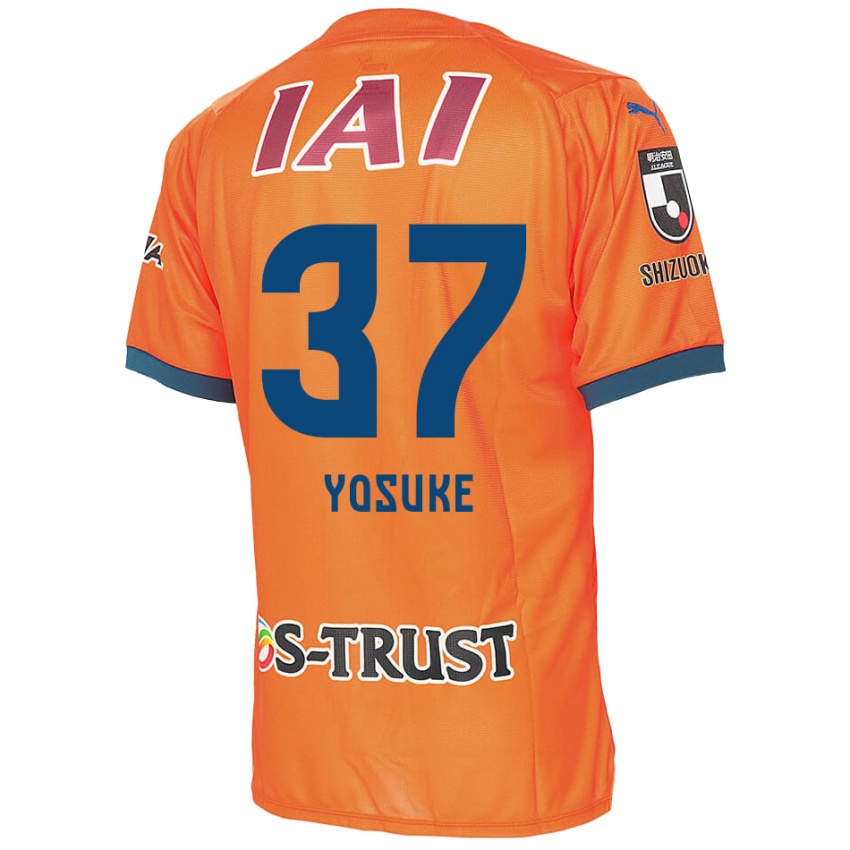 Børn Yosuke Morishige #37 Orange Blå Hjemmebane Spillertrøjer 2024/25 Trøje T-Shirt