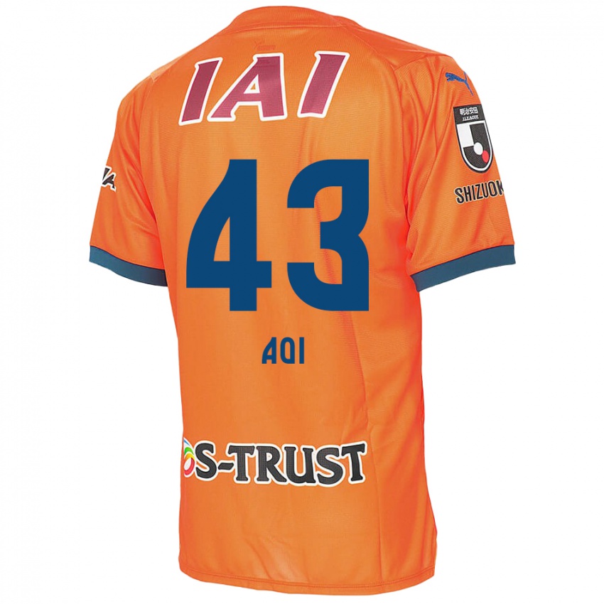 Børn Aoi Ando #43 Orange Blå Hjemmebane Spillertrøjer 2024/25 Trøje T-Shirt