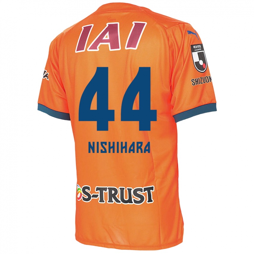 Børn Motoki Nishihara #44 Orange Blå Hjemmebane Spillertrøjer 2024/25 Trøje T-Shirt