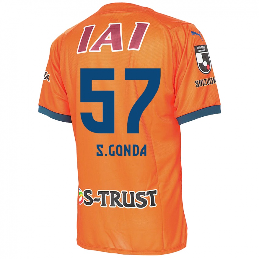 Børn Shuichi Gonda #57 Orange Blå Hjemmebane Spillertrøjer 2024/25 Trøje T-Shirt