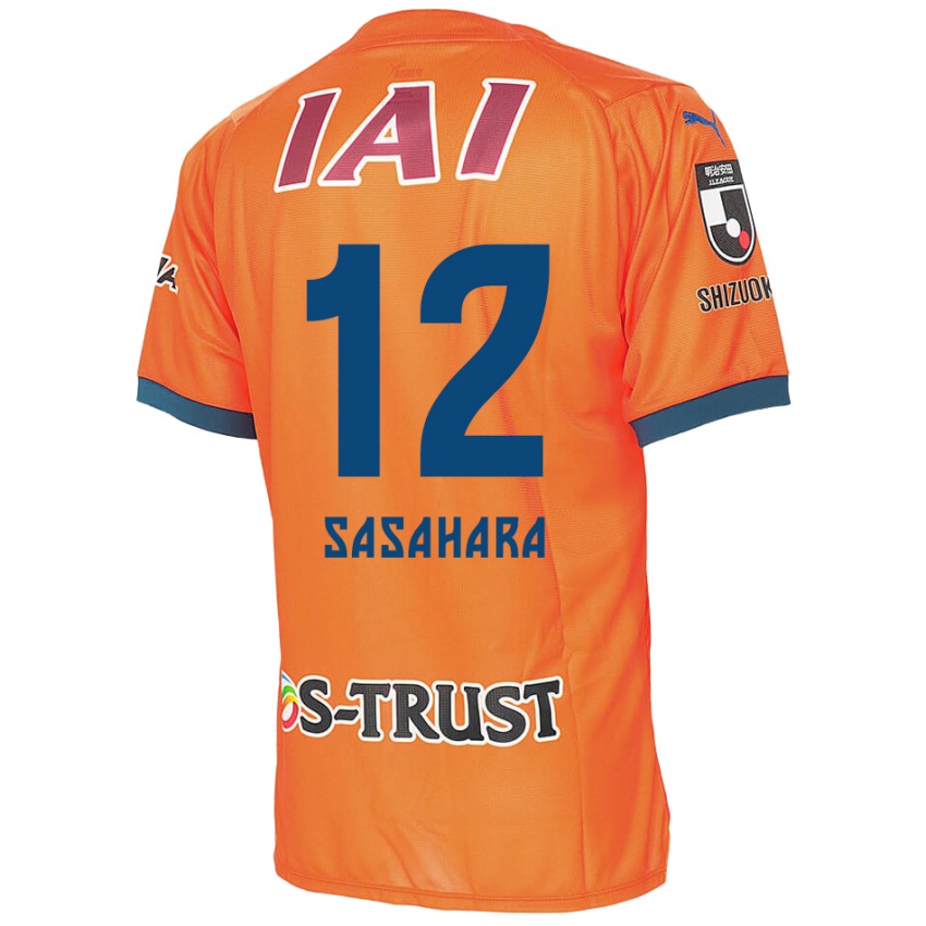 Børn Kenshin Sasahara #12 Orange Blå Hjemmebane Spillertrøjer 2024/25 Trøje T-Shirt