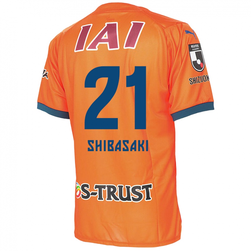 Børn Kaito Shibasaki #21 Orange Blå Hjemmebane Spillertrøjer 2024/25 Trøje T-Shirt