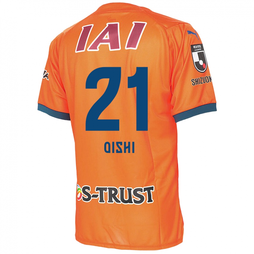 Børn Kaede Oishi #21 Orange Blå Hjemmebane Spillertrøjer 2024/25 Trøje T-Shirt