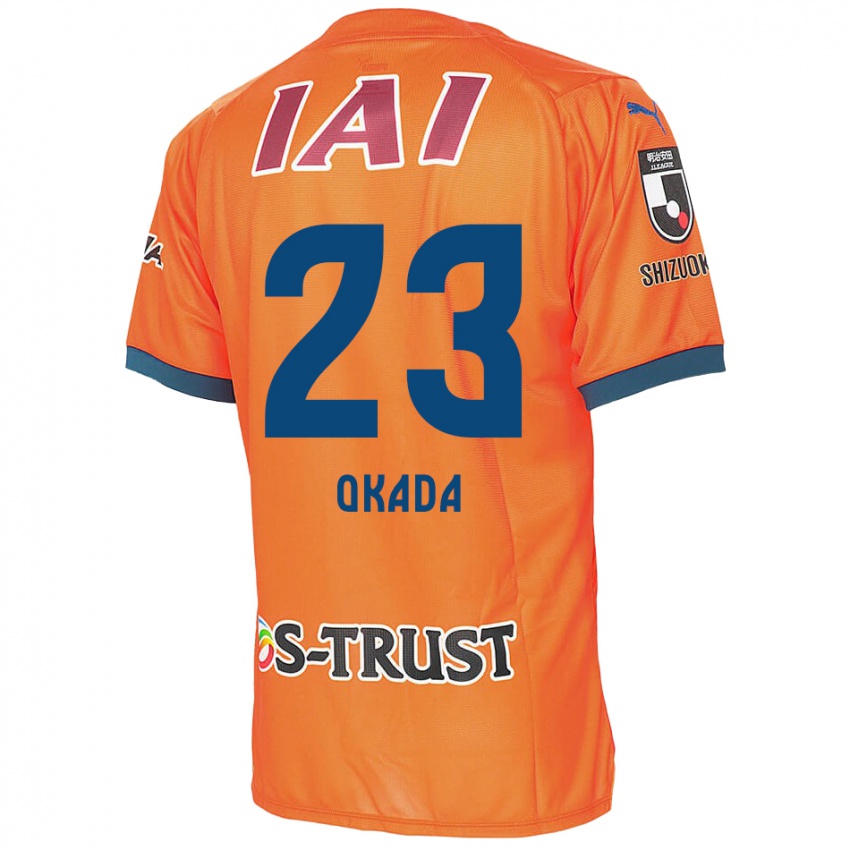 Børn Shu Okada #23 Orange Blå Hjemmebane Spillertrøjer 2024/25 Trøje T-Shirt