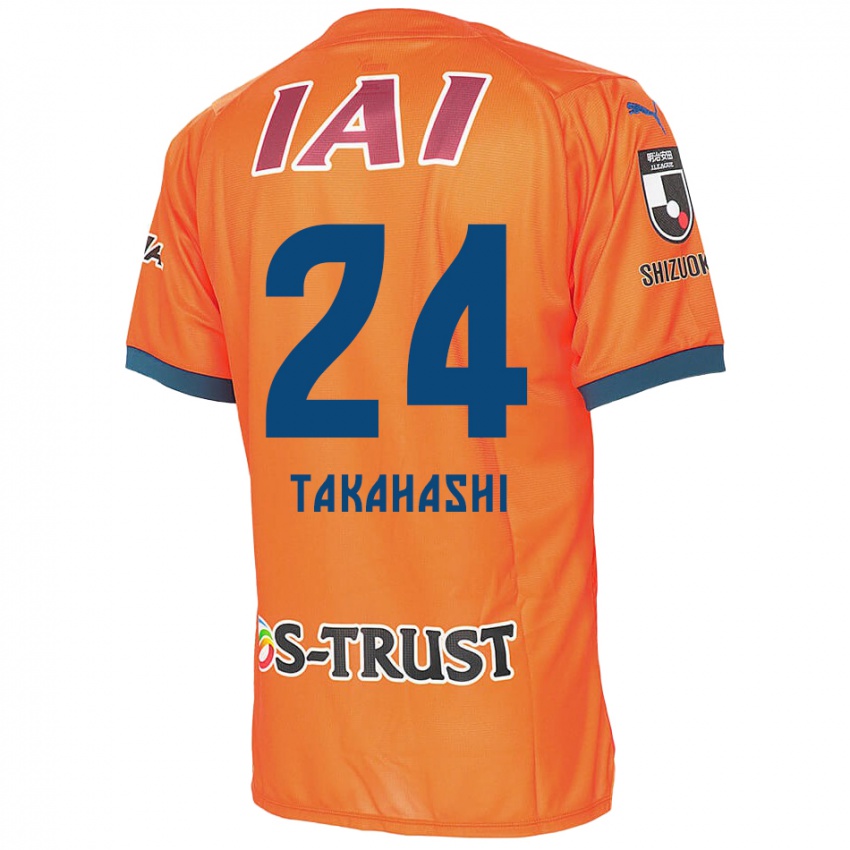 Børn Yuzuki Takahashi #24 Orange Blå Hjemmebane Spillertrøjer 2024/25 Trøje T-Shirt