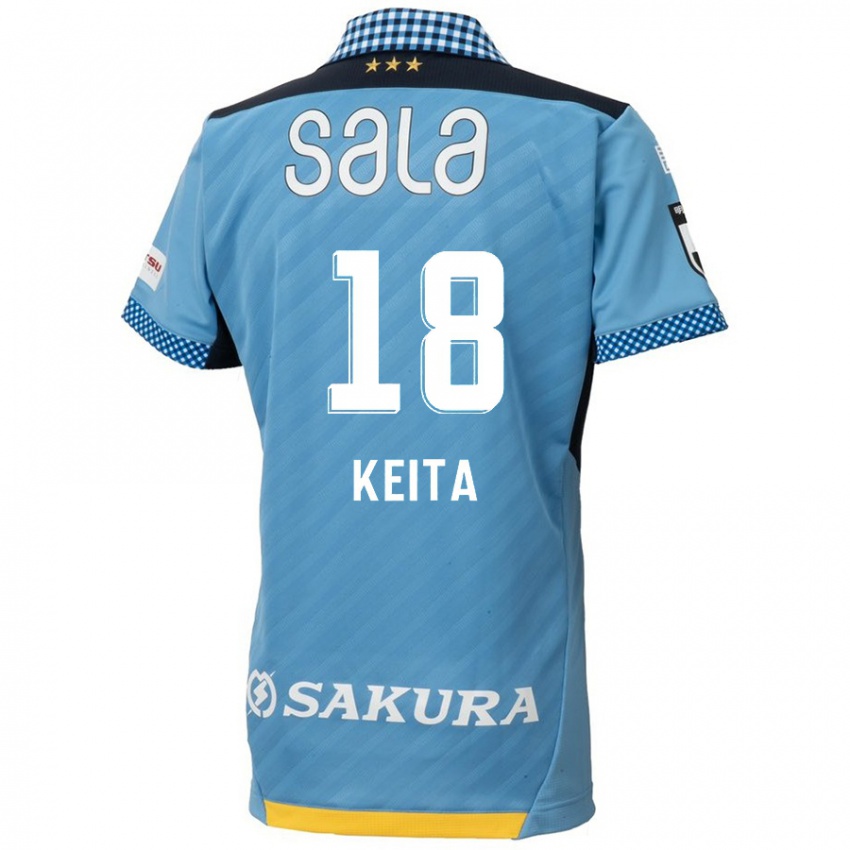 Børn Keita Takahata #18 Blå Sort Hjemmebane Spillertrøjer 2024/25 Trøje T-Shirt