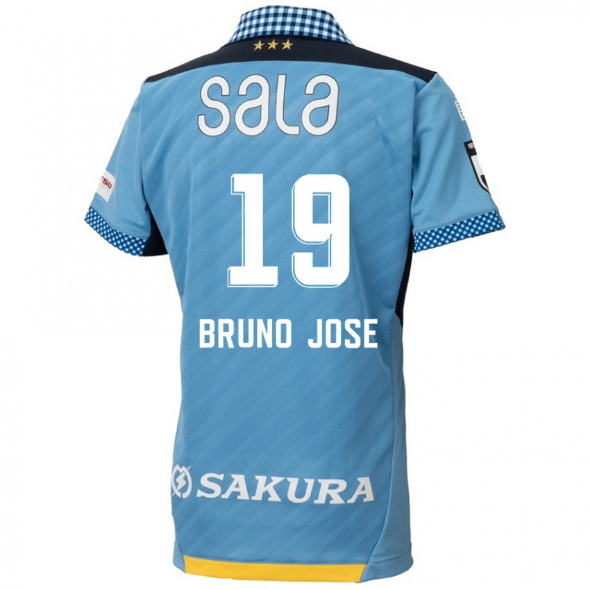 Børn Bruno José #19 Blå Sort Hjemmebane Spillertrøjer 2024/25 Trøje T-Shirt