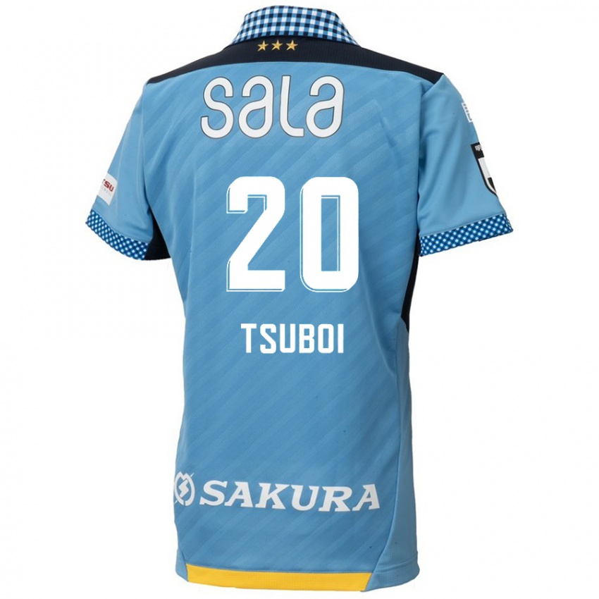 Børn Yuya Tsuboi #20 Blå Sort Hjemmebane Spillertrøjer 2024/25 Trøje T-Shirt