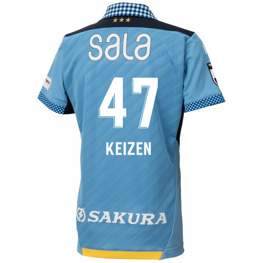 Børn Keizen Iida #47 Blå Sort Hjemmebane Spillertrøjer 2024/25 Trøje T-Shirt