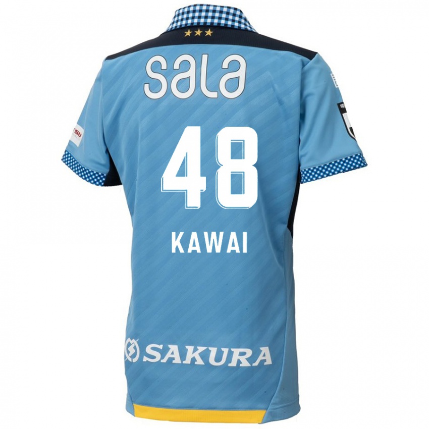 Børn Tokumo Kawai #48 Blå Sort Hjemmebane Spillertrøjer 2024/25 Trøje T-Shirt