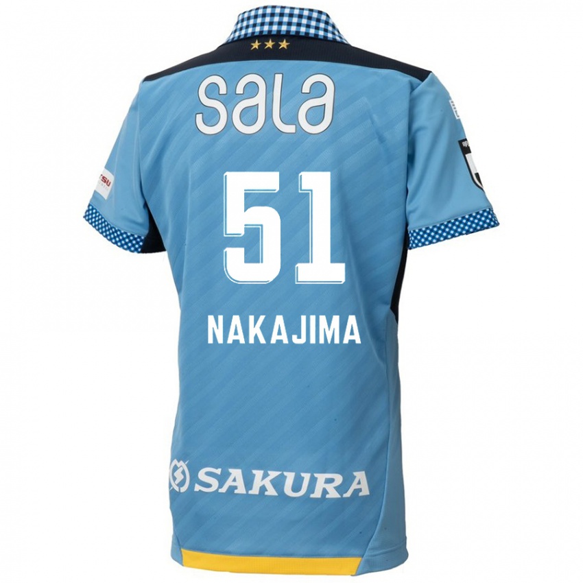 Børn Keitaro Nakajima #51 Blå Sort Hjemmebane Spillertrøjer 2024/25 Trøje T-Shirt