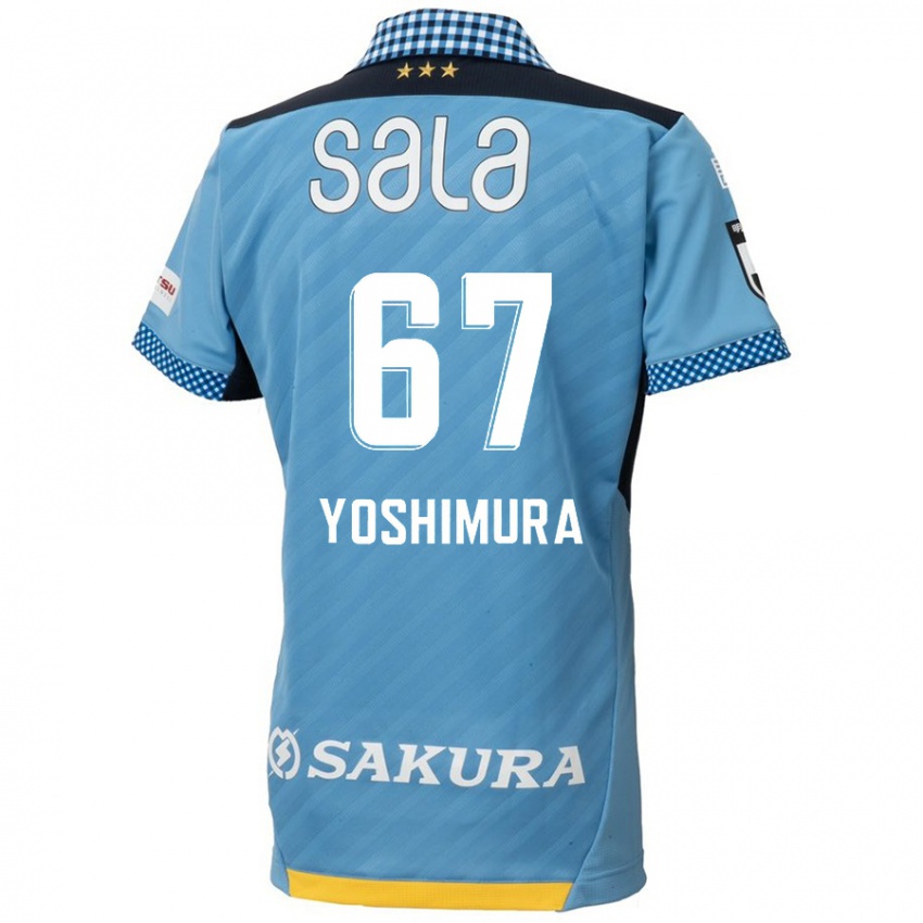 Børn Ryusei Yoshimura #67 Blå Sort Hjemmebane Spillertrøjer 2024/25 Trøje T-Shirt