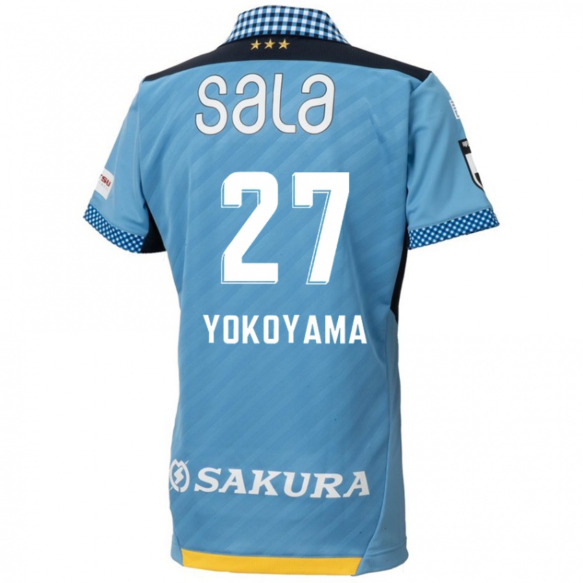 Børn Kota Yokoyama #27 Blå Sort Hjemmebane Spillertrøjer 2024/25 Trøje T-Shirt