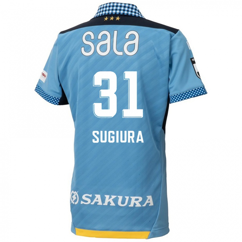 Børn Rinnosuke Sugiura #31 Blå Sort Hjemmebane Spillertrøjer 2024/25 Trøje T-Shirt