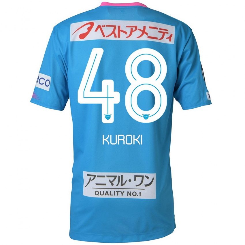 Børn Yuya Kuroki #48 Blå Lyserød Hjemmebane Spillertrøjer 2024/25 Trøje T-Shirt