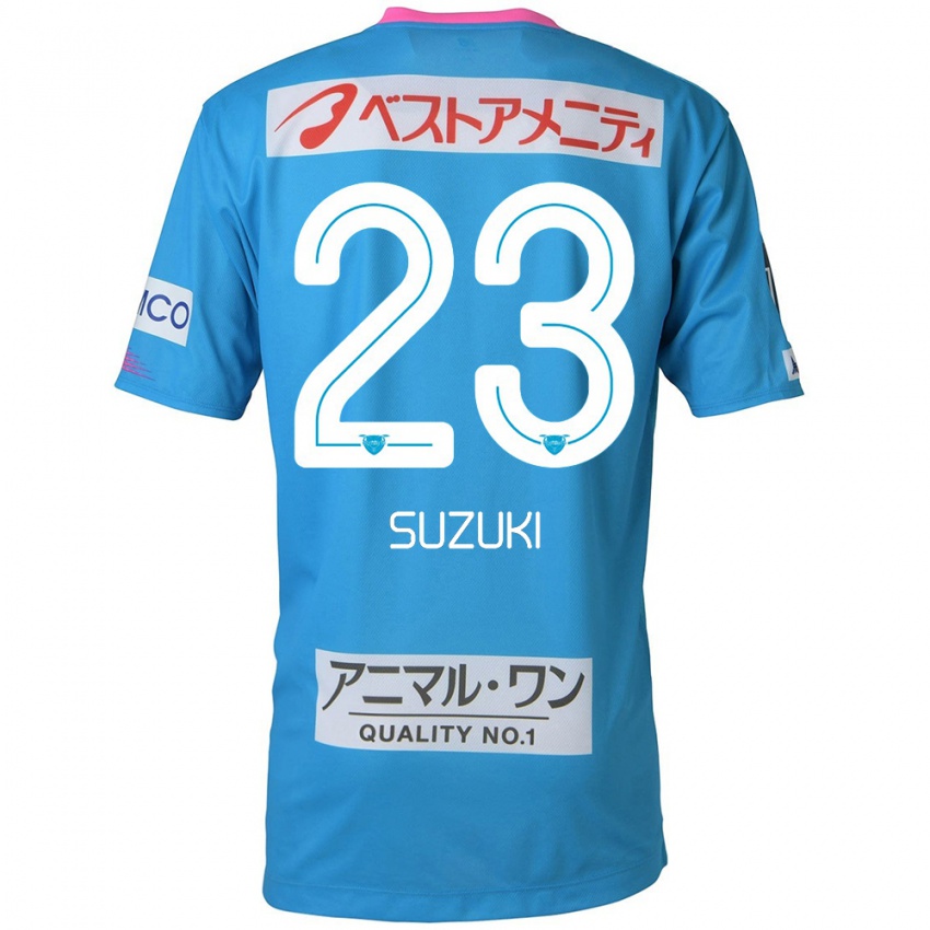 Børn Yuki Suzuki #23 Blå Lyserød Hjemmebane Spillertrøjer 2024/25 Trøje T-Shirt