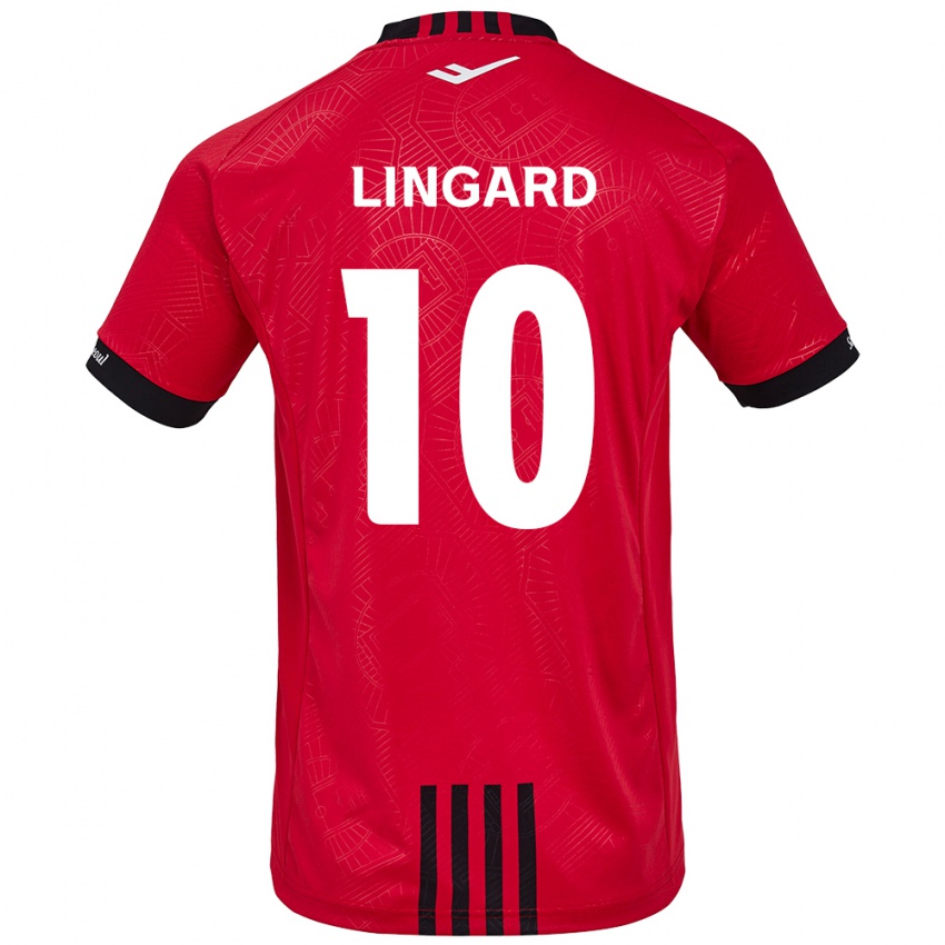 Børn Jesse Lingard #10 Rød Sort Hjemmebane Spillertrøjer 2024/25 Trøje T-Shirt