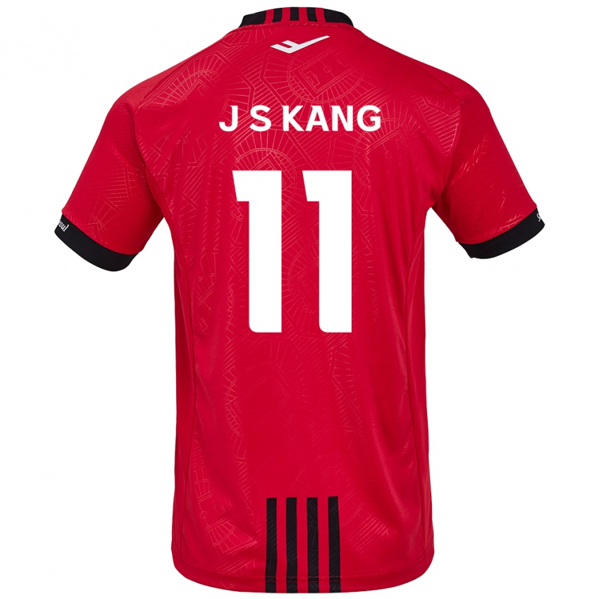 Børn Seong-Jin Kang #11 Rød Sort Hjemmebane Spillertrøjer 2024/25 Trøje T-Shirt